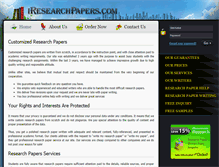 Tablet Screenshot of iresearchpapers.com